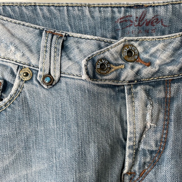 Silver Jeans Vintage Y2K Western Glove Works Low Rise Flare Leg Jeans Size 28 - Picture 6 of 10